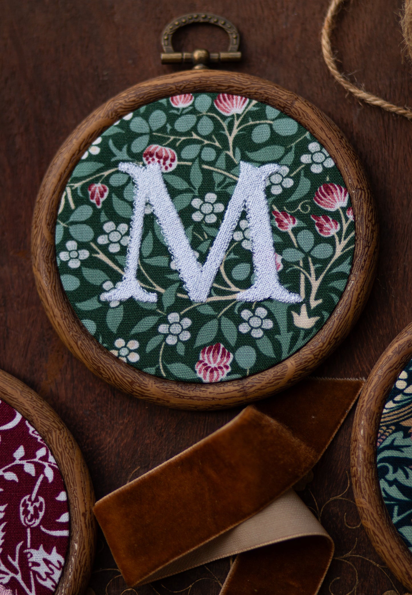 WINTER GARDEN INITIALS ORNAMENTS